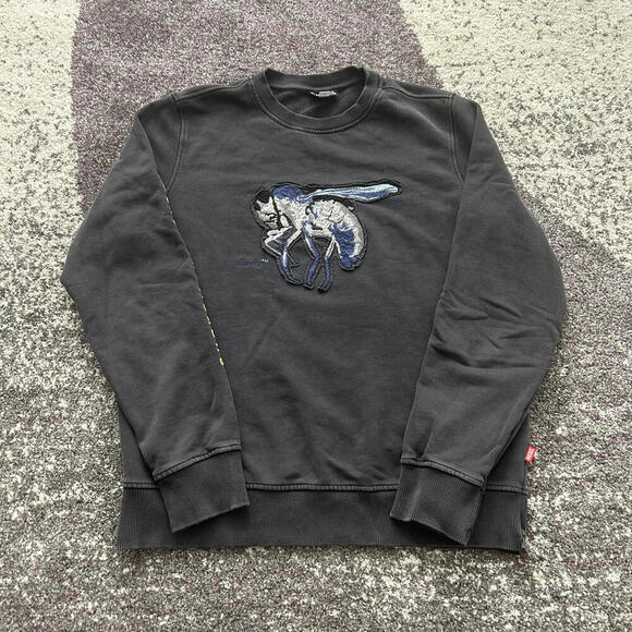 Diesel ‘S-GINNLONG’ Fly Embroidered Sweatshirt - Picture 1 of 5